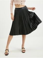 Orsay Černá dámská koženková plisovaná sukně 36