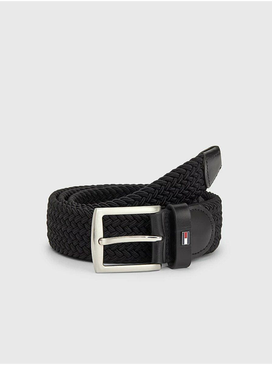 Tommy Hilfiger Pánský pásek Hilfiger Loop Belt 3.5 Rev AM0AM03111 90 Černá