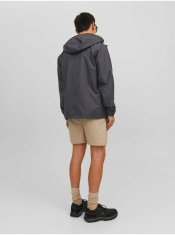 Jack&Jones Černá pánská lehká bunda s kapucí Jack & Jones Filo XL