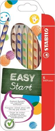 Stabilo Barevná pastelka "Easycolours", HB, trojhranná, pro leváky, 6ks/bal.