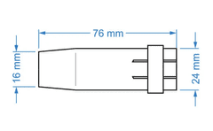 INNA Kuželová plynová hubice MB501 STANDART pr. 16mm SPARTUS
