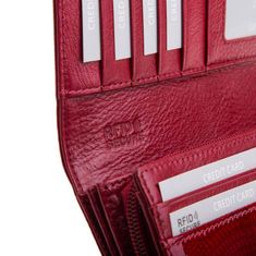 Betlewski Dámská kožená peněženka Bpd-Cr-106 Red