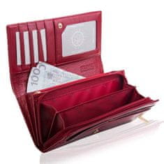 Betlewski Dámská kožená peněženka Bpd-Cr-106 Red
