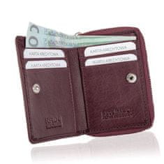 Betlewski Elegantní dámská kožená peněženka Rfid Pink