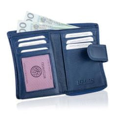 Betlewski Jemně modrá dámská kožená peněženka