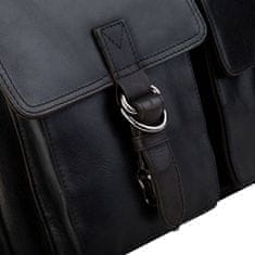 Betlewski Pánská kožená taška na notebook Tbs-313 Black