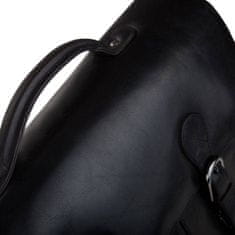 Betlewski Černá pánská kožená pracovní taška Tbs-315