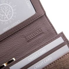 Betlewski Dámská kožená peněženka Large Grey Rfid