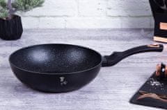 Berlingerhaus Pánev WOK s mramorovým povrchem 28 cm Black Rose Collection