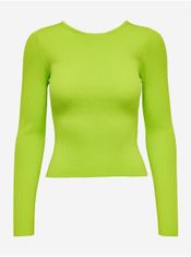 ONLY Světle zelený svetr s průstřihem na zádech ONLY Emmy XS