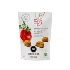 Deseo Toskánské suché vinné sušenky s olivovým olejem a rajčatovou příchutí s oreganem "Biscotti Salati All'Olio Extra Vergine di Oliva Pomodoro e Oregano" Deseo