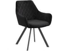 Danish Style Jídelní židle Polka, samet, černá / černá