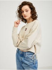 Tommy Jeans Béžová dámská oversize mikina Tommy Jeans L