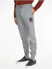 Tommy Hilfiger Světle šedé unisex žíhané tepláky Tommy Hilfiger M