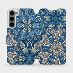 Mobiwear Knížkové flip pouzdro - Samsung Galaxy S23 Plus - V108P Modré mandala květy