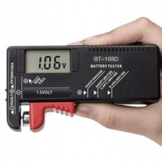 Pronett XJ4655 Tester baterií digitální BT-168D, R3, R6, R20, R14, 9V