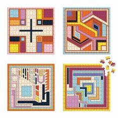 Galison Puzzle sada textilní bloky 4 x200 dílků