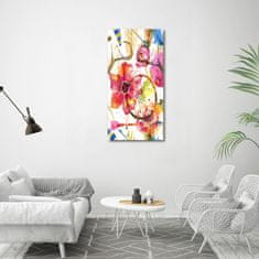 Wallmuralia Vertikální Foto obraz skleněný svislý Květy styl boho 60x120 cm 2 úchytky