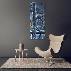 Wallmuralia Vertikální Foto obraz fotografie na skle Most New York 70x140 cm 2 úchytky