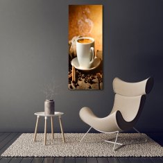 Wallmuralia Vertikální Foto obraz fotografie na skle Hrnek kávy 70x140 cm 4 úchytky