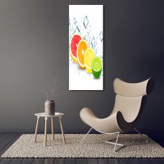 Wallmuralia Vertikální Foto-obraz fotografie na skle Citrusy 50x125 cm 2 úchytky