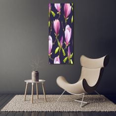 Wallmuralia Vertikální Foto-obrah sklo tvrzené Magnolie 50x125 cm 4 úchytky