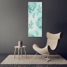 Wallmuralia Vertikální Foto obraz sklo tvrzené Hortenzie 50x125 cm 2 úchytky