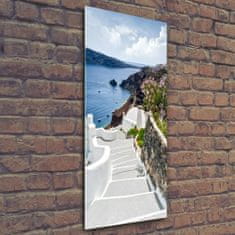 Wallmuralia Vertikální Foto obraz skleněný svislý Santorini Řecko 50x125 cm 4 úchytky