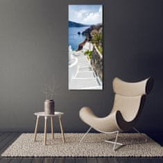 Wallmuralia Vertikální Foto obraz skleněný svislý Santorini Řecko 50x125 cm 4 úchytky