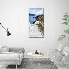 Wallmuralia Vertikální Foto obraz skleněný svislý Santorini Řecko 60x120 cm 2 úchytky