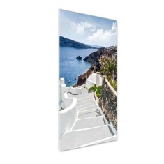 Wallmuralia Vertikální Foto obraz skleněný svislý Santorini Řecko 50x125 cm 4 úchytky