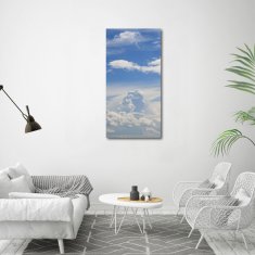 Wallmuralia Vertikální Foto obraz skleněný svislý Mraky na nebi 60x120 cm 2 úchytky