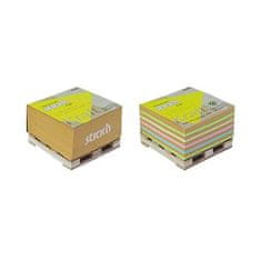 STICK´N Samolepicí bloček "Kraft Cube", hnědá barva, 76 x 76 mm, 400 listů, mini paleta, 21816