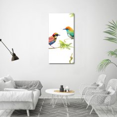 Wallmuralia Vertikální Fotoobraz skleněný na stěnu do obýváku Ptáci 60x120 cm 4 úchytky