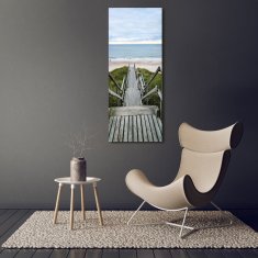 Wallmuralia Vertikální Foto obraz skleněný svislý Stezka na pláž 50x125 cm 4 úchytky