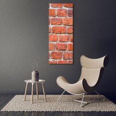 Wallmuralia Vertikální Foto obraz fotografie na skle Zděná zeď 50x125 cm 2 úchytky