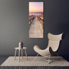 Wallmuralia Vertikální Foto obraz skleněný svislý Stezka na pláž 50x125 cm 4 úchytky