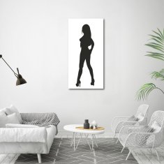 Wallmuralia Vertikální Foto obraz skleněný svislý Silueta ženy 60x120 cm 4 úchytky