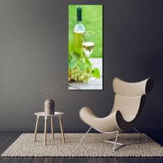 Wallmuralia Vertikální Foto obraz skleněný svislý Hrozny a víno 50x125 cm 2 úchytky