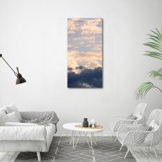 Wallmuralia Vertikální Foto obraz skleněný svislý Mraky na nebi 60x120 cm 4 úchytky