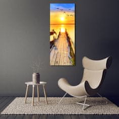 Wallmuralia Vertikální Foto-obraz fotografie na skle Jezero 70x140 cm 4 úchytky