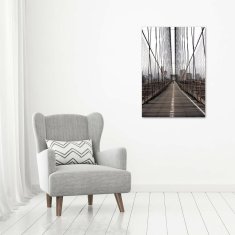 Wallmuralia Vertikální Foto obraz skleněný svislý Brooklynský most 70x100 cm 2 úchytky