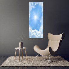 Wallmuralia Vertikální Foto obraz skleněný svislý Mraky na nebi 50x125 cm 2 úchytky