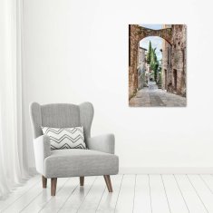 Wallmuralia Vertikální Fotoobraz na skle Italské uličky 70x100 cm 4 úchytky