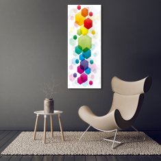 Wallmuralia Vertikální Fotoobraz na skle Barevné krychle 70x140 cm 4 úchytky