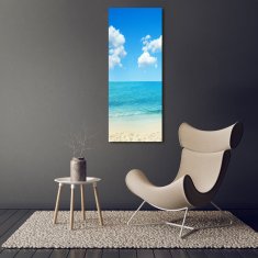 Wallmuralia Vertikální Foto obraz skleněný svislý Tropická pláž 50x125 cm 2 úchytky