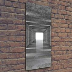 Wallmuralia Vertikální Foto obraz sklo tvrzené Tunel z cihly 50x125 cm 2 úchytky