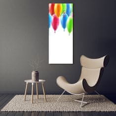 Wallmuralia Vertikální Fotoobraz na skle Barevné balony 70x140 cm 2 úchytky