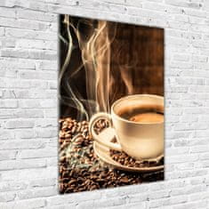 Wallmuralia Vertikální Foto obraz skleněný svislý Aromatická káva 70x100 cm 2 úchytky