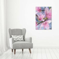 Wallmuralia Vertikální Foto-obrah sklo tvrzené Magnolie 70x100 cm 2 úchytky